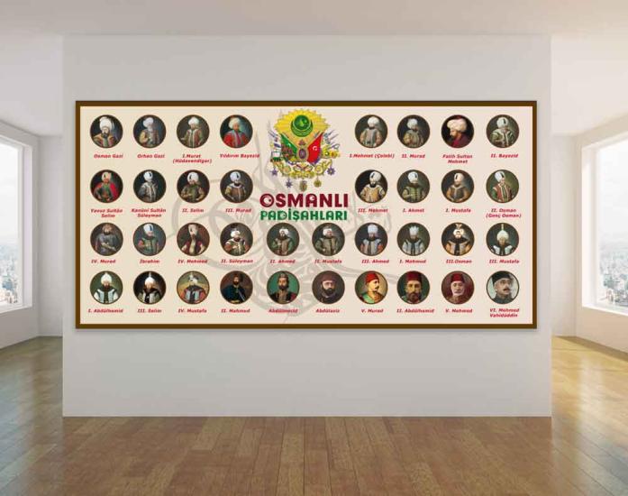 Osmanlı Padişahları Okul Posteri