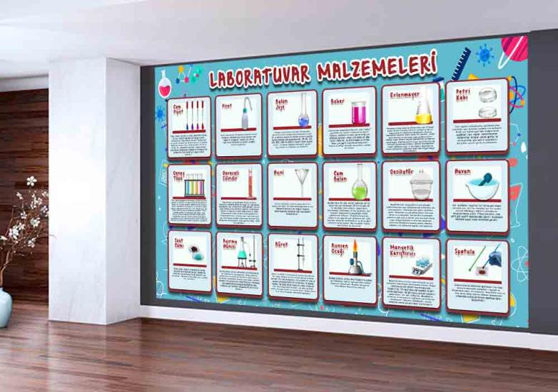 Laboratuvar Malzemeleri Okul Posteri