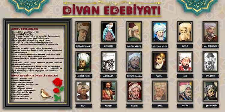 Divan Edebiyatı Okul Posteri
