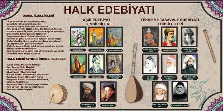 Halk Edebiyatı Okul Posteri