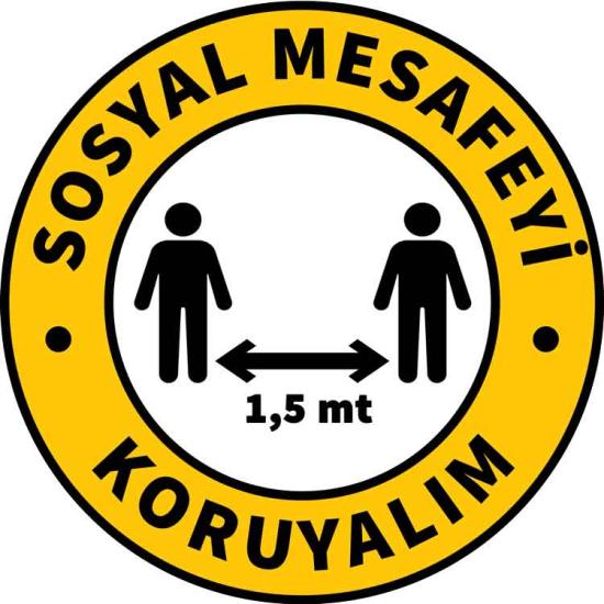 Korona Virüs Sosyal Mesafe Etiketi