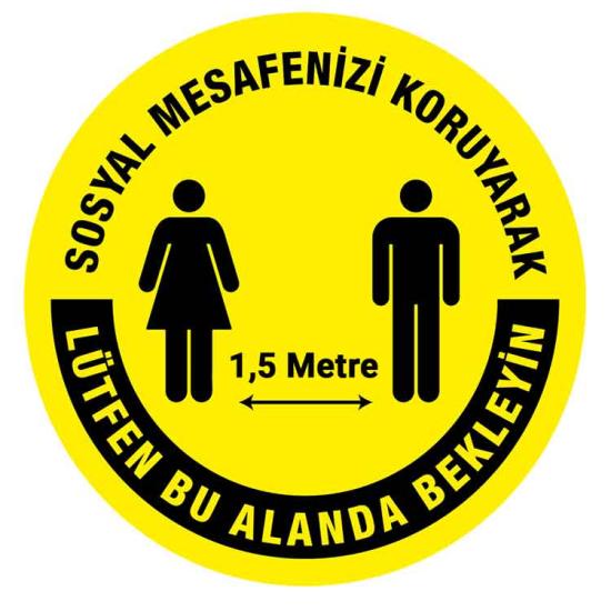Korona Virüs Sosyal Mesafe Etiketi