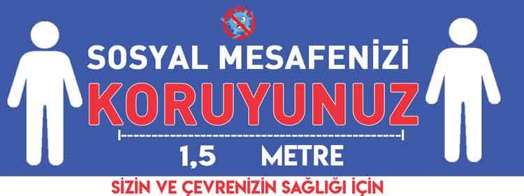 Korona Virüs Sosyal Mesafe Etiketi