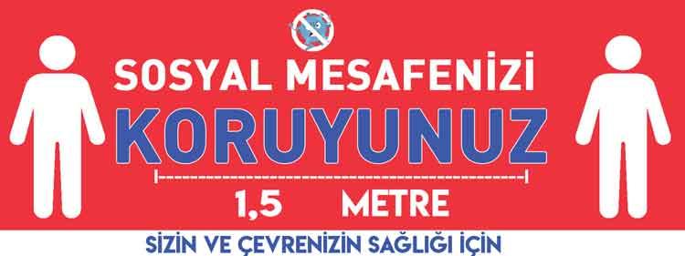 Korona Virüs Sosyal Mesafe Etiketi