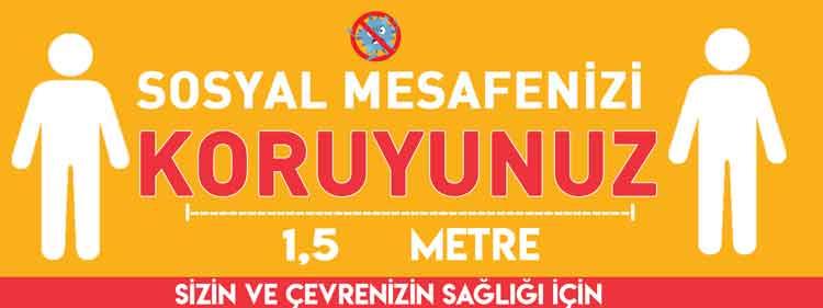Korona Virüs Sosyal Mesafe Etiketi
