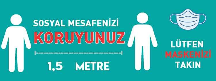 Korona Virüs Sosyal Mesafe Etiketi