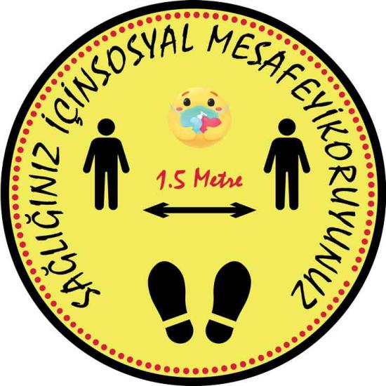 Korona Virüs Sosyal Mesafe Etiketi