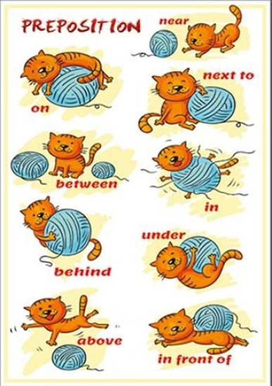 İngilizce Konumlar Okul Posteri