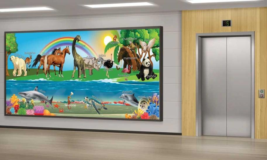 İngilizce Hayvanlar Okul Posteri