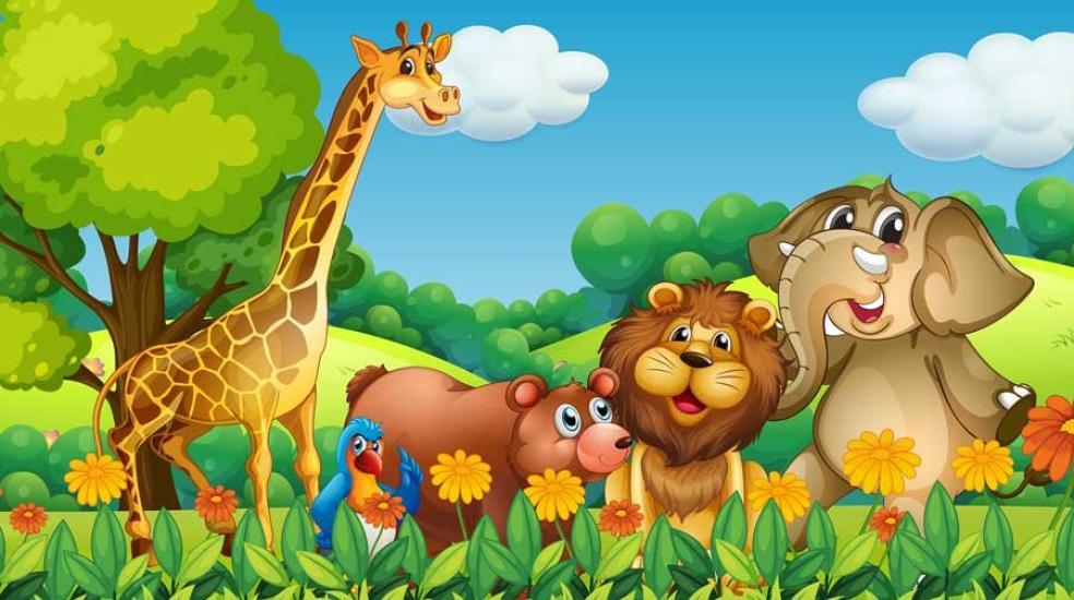 Ana Okulu Orman ve Hayvanlar Posteri