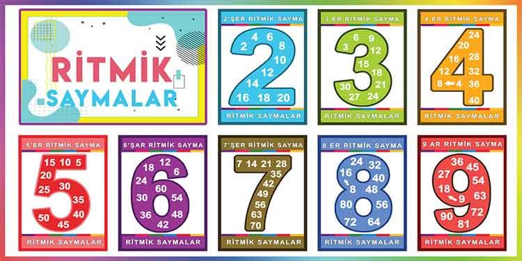 Ritmik Saymalar Okul Posteri
