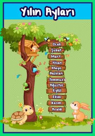 Yılın Ayları Okul Posteri