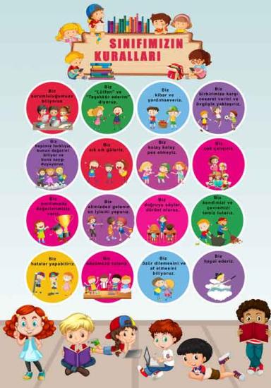 Sınıfımızın Kuralları Okul Posteri