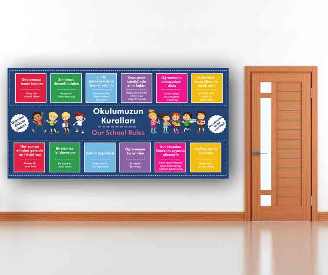 Okul Kuralları Okul Posteri - Our School Rules
