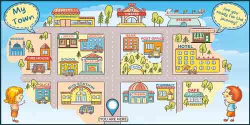 My Town School Poster