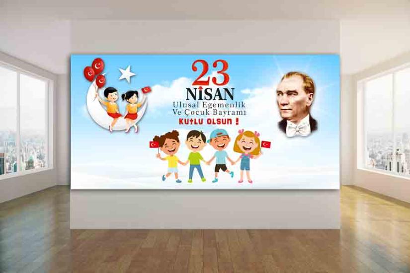 23 Nisan Okul Panosu Posteri