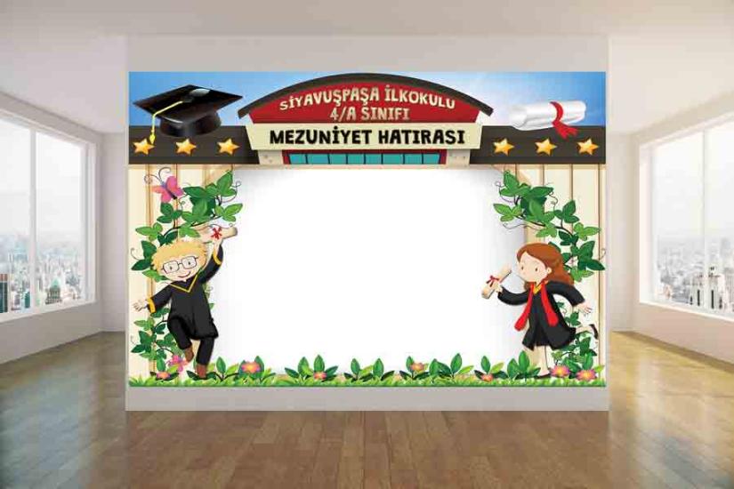 Mezuniyet Hatırası Arkalık Okul Posteri