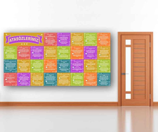 Atasözlerimiz ve Anlamları Okul Posteri