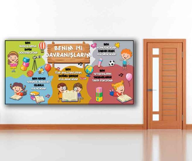 Benim İyi Davranışlarım Okul Posteri