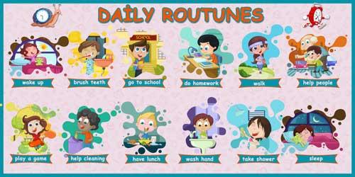 Daily Routines School Poster