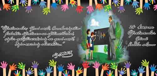 24 Kasım Öğretmenler Günü Okul Panosu