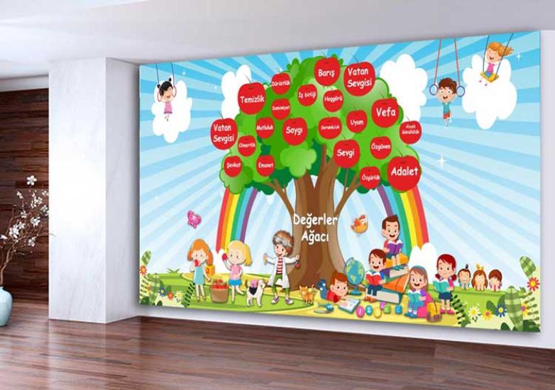 Değerler Ağacı Okul Posteri