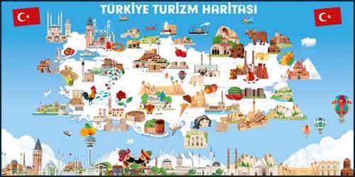 Türkiye Turizm Haritası Okul Posteri