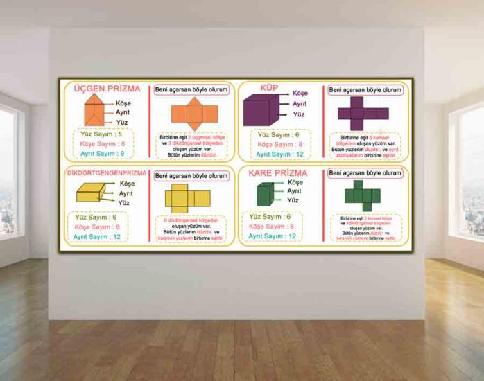 Prizmalar ve Açılımları Okul Posteri