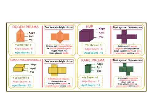 Prizmalar ve Açılımları Okul Posteri