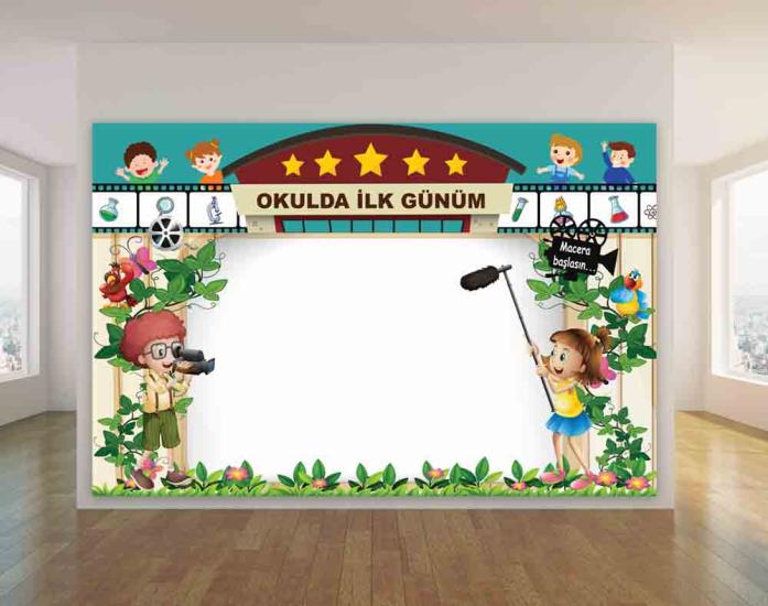 Okulda İlk Günüm Hatırası Köşesi Okul Posteri