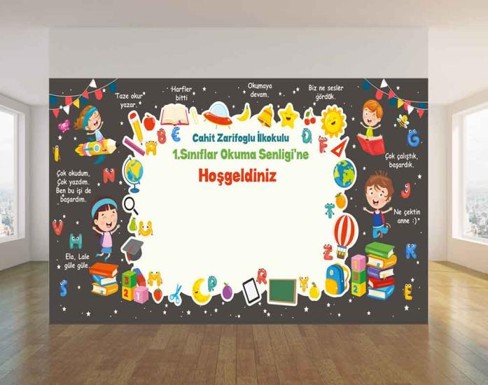 Okuma Bayramı Hatırası Okul Posteri