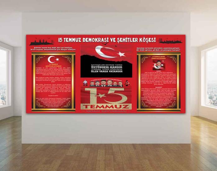 15 Temmuz Köşesi Okul Posteri