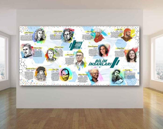 Bilim İnsanları Okul Posteri