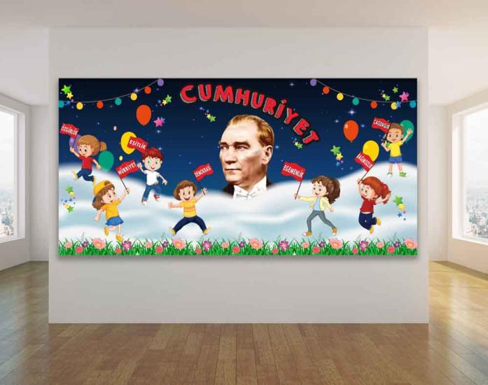 29 Ekim Cumhuriyet Bayramı Okul Panosu Posteri