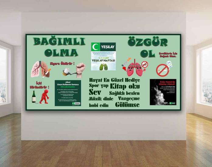 Yeşilay Haftası Okul Panosu Okul Posteri