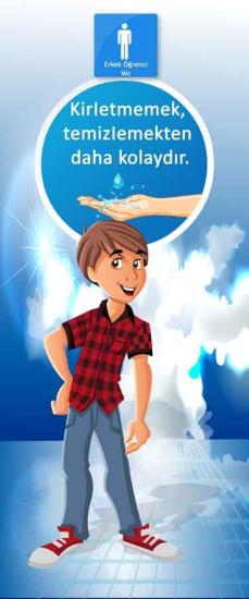 Erkek Öğrenci Tuvaleti Kapı Giydirme