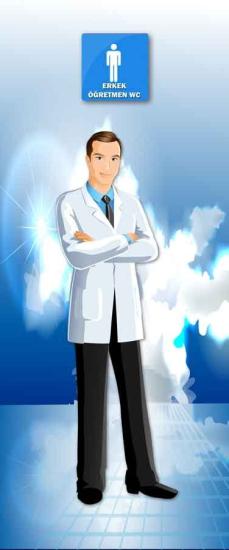 Erkek Öğretmen Tuvaleti Kapı Giydirme