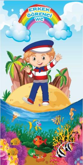 Erkek Öğrenci Tuvaleti Kapı Giydirme
