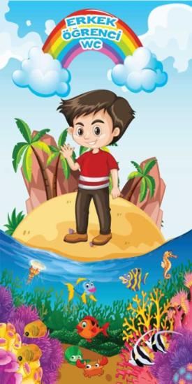 Erkek Öğrenci Tuvaleti Kapı Giydirme