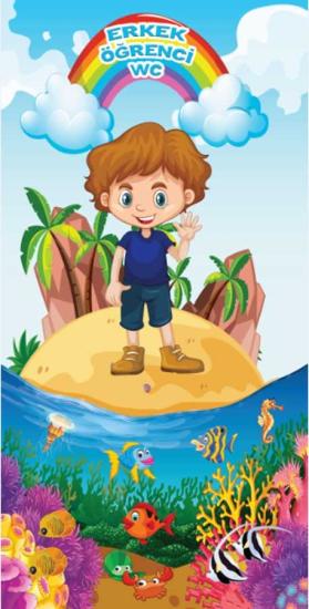 Erkek Öğrenci Tuvaleti Kapı Giydirme