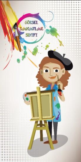 Görsel Sanatlar Sınıfı Kapı Giydirme
