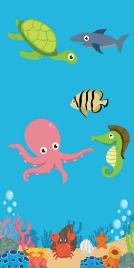 Deniz Altı Canlıları Ana Okul Kapı Giydirme