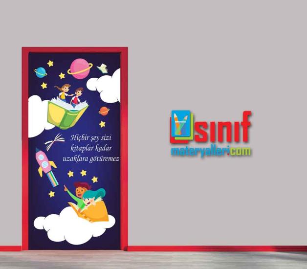 Kütüphane Okul Kapı Giydirme