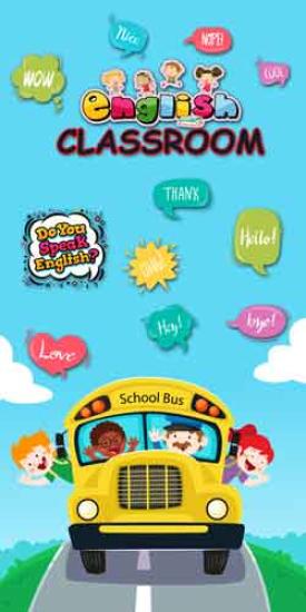 English Classroom Okul Kapı Giydirme