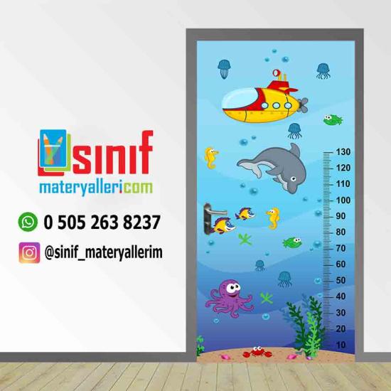 Anaokulu Boy Ölçerli Kapı Giydirmesi