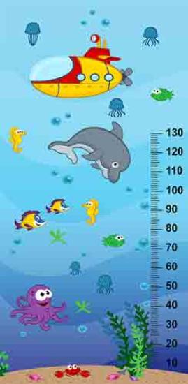 Anaokulu Boy Ölçerli Kapı Giydirmesi