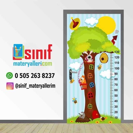 Anaokulu Boy Ölçerli Kapı Giydirmesi