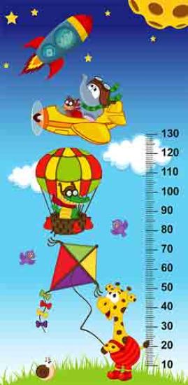 Anaokulu Boy Ölçerli Kapı Giydirmesi