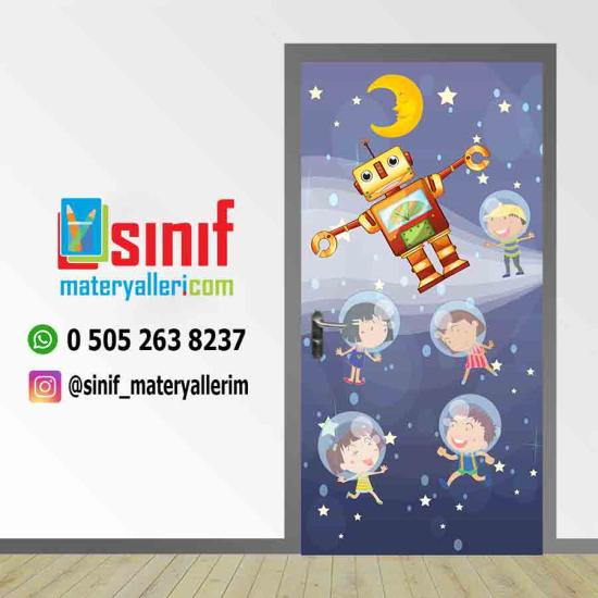 Robotik ve Kodlama Sınıfı Kapı Giydirmesi