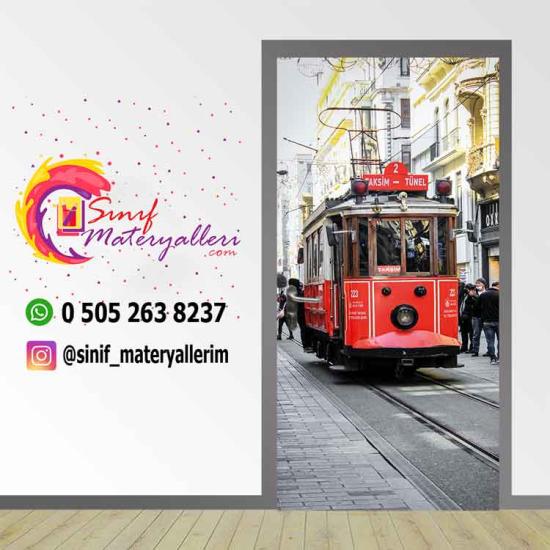 İstanbul Taksim Nostaljik Tramvay Kapı Giydirme